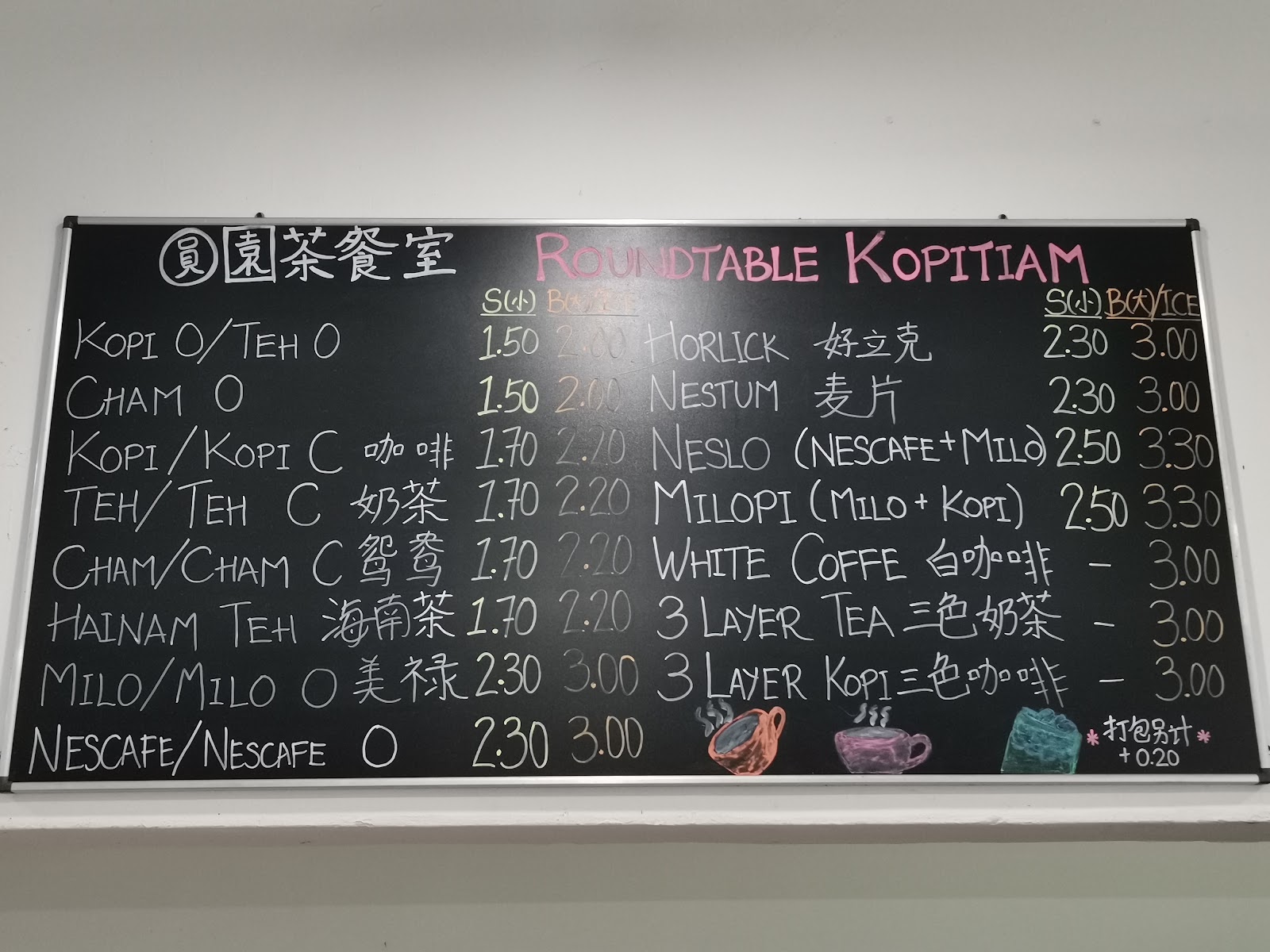 圆园茶餐室 菜单